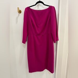 Eliza J Fuchsia Long Sleeve Dress